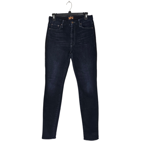 MOTHER High Waisted Looker Skinny Dark Blue Jeans 30 Preowned - Picture 1 of 12